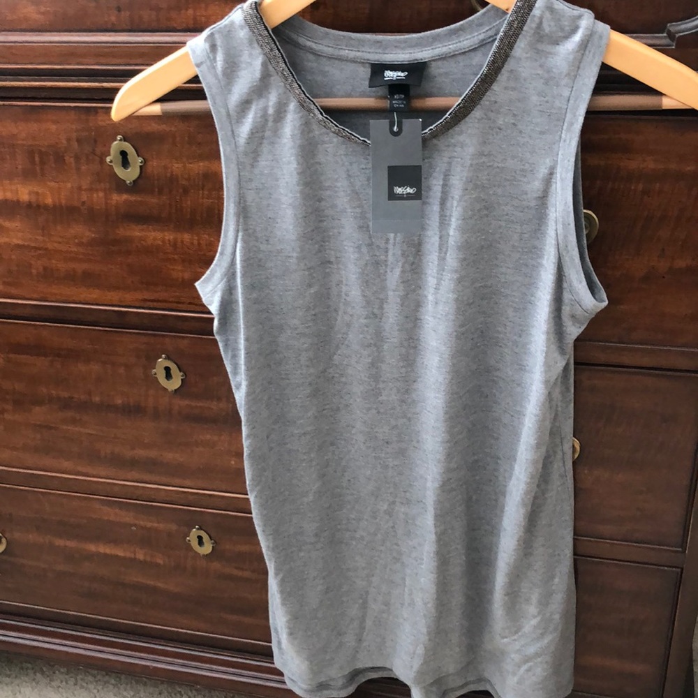 Mossimo Sleeveless Top Size XS Bedazzled neck NWT
